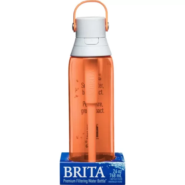 Brita Premium 26 oz. Coral Filtering Water Bottle, BPA Free