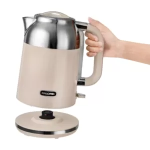 KALORIK Retro 7-Cup Cream Cordless Electric Kettle