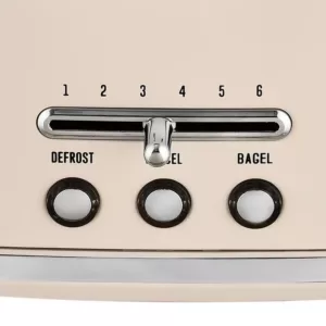 KALORIK Retro 2-Slice Cream Wide Slot Toaster