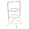 Creative Home 3-Tier Copper Plated Dessert Plate Rack, Cake Serving Tray, Fruit Presentation, Party Food Server Display