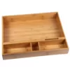 Creative Home Natural Bamboo Multipurpose Organizer Coffee Machine Accessories Storage Tray Serving Tray