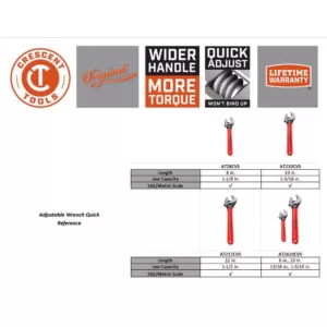 Crescent 6 in. and 10 in. Adjustable Wrench Set