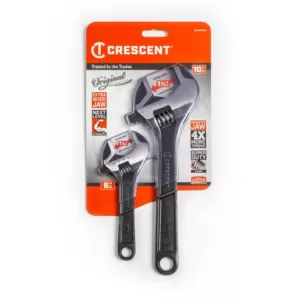 Crescent 6 in. and 10 in. Wide Jaw Adjustable Wrench Set (2-Piece)