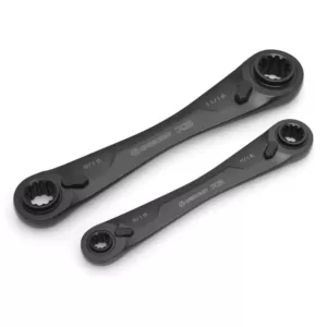 Crescent X6 4-in-1 Black Oxide Spline Ratcheting SAE Wrench Set (2-Piece)