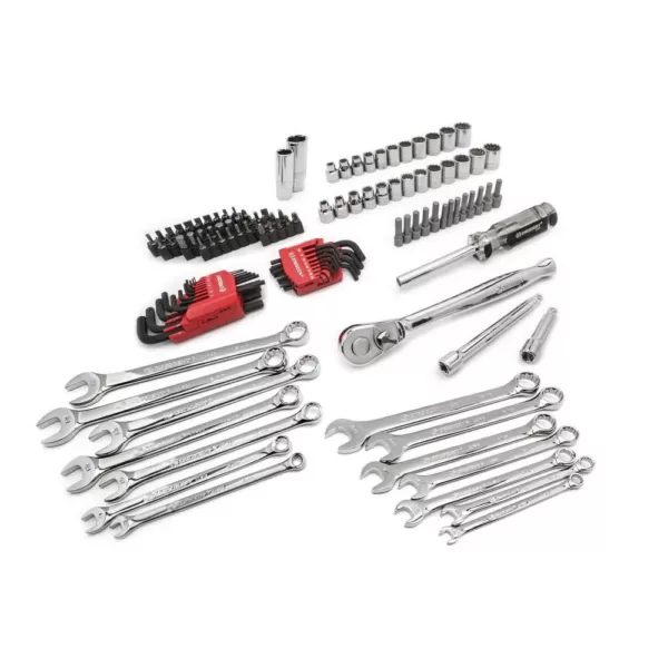 Crescent 3/8 in. Drive 12-Point Standard SAE/Metric Mechanics Tool Set (128-Piece)