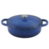 Crock-Pot Artisan 5 Qt. Enameled Cast Iron Round Braiser Pan with Self Basting Lid