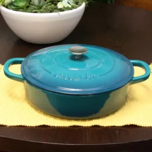 Crock-Pot Artisan 5 Qt. Enameled Cast Iron Braiser Pan with Self Basting Lid