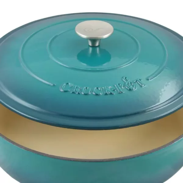 Crock-Pot Artisan 5 Qt. Enameled Cast Iron Braiser Pan with Self Basting Lid