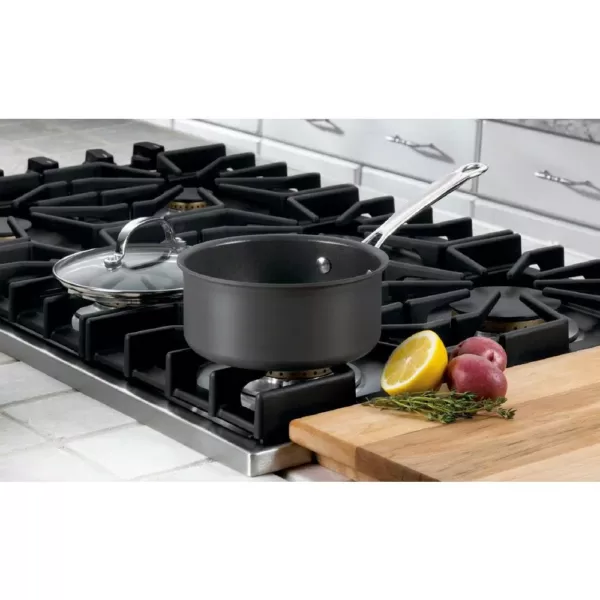 Cuisinart Chef's Classic 1 qt. Hard-Anodized Aluminum Nonstick Saute Pan in Black with Glass Lid