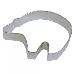 CybrTrayd 12-Piece 4.5 in. Polar Bear Tinplated Steel Cookie Cutter & Recipe