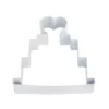 CybrTrayd Wedding Cake 4 in. White Polyresin Cookie Cutter/Recipe (Lot of 12)