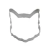 CybrTrayd 12-Piece Cat Face 3.5 in.  Tinplated Steel Cookie Cutter & Recipe