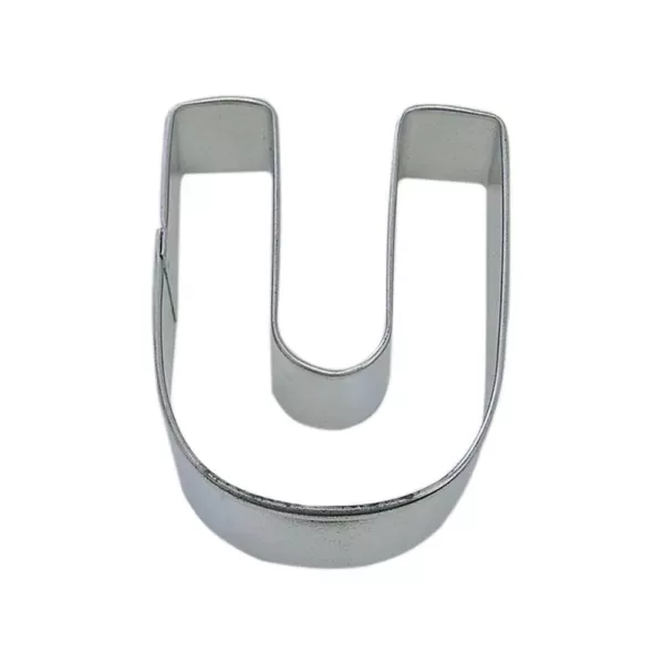 CybrTrayd 12-Piece Letter U Tinplated Steel Cookie Cutter & Cookie Recipe