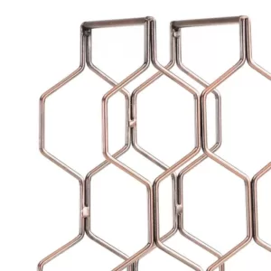 DANYA B Copper Electroplated 8-Bottle Wine Rack