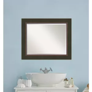 Amanti Art Milano 35 in. W x 29 in. H Framed Rectangular Bathroom Vanity Mirror in Dark Bronze