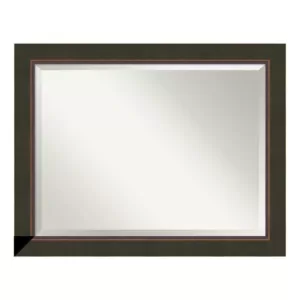 Amanti Art Milano 47 in. W x 37 in. H Framed Rectangular Beveled Edge Bathroom Vanity Mirror in Dark Bronze