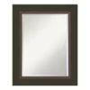 Amanti Art Milano 25 in. W x 31 in. H Framed Rectangular Beveled Edge Bathroom Vanity Mirror in Dark Bronze