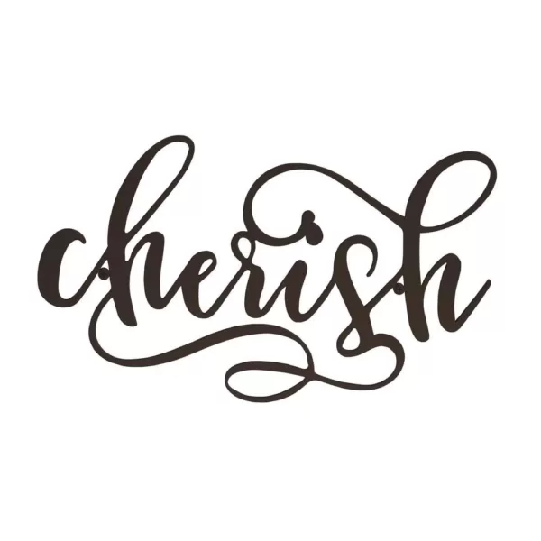 Lavish Home "Cherish" Metal Cutout Sign