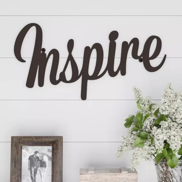 Lavish Home "Inspire" Metal Cutout Sign