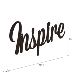 Lavish Home "Inspire" Metal Cutout Sign