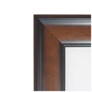 Amanti Art Cyprus Walnut 24.88 in. x 24.88 in. Bathroom Vanity Wall Mirror