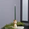 ROOT CANDLES 9 in. Dipped Taper Dark Green Dinner Candle (Box of 12)