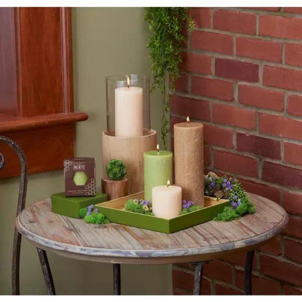 ROOT CANDLES 3 in. x 9 in. Timberline Dark Olive Pillar Candle