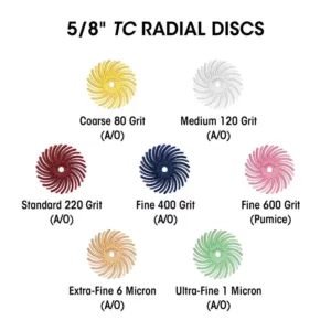 Dedeco Sunburst - 6 in. TC Radial Discs - 1/2 in. Arbor - Thermoplastic Cleaning and Polishing Tool, Coarse 80-Grit (1-Pack)