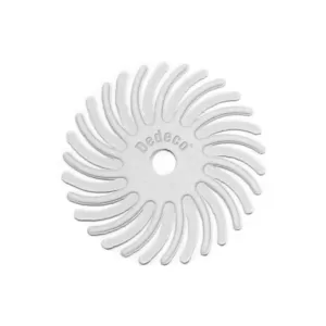 Dedeco Sunburst 1 in. Radial Discs - 1/8 in. Fine 400-Grit Arbor Rotary Cleaning and Polishing Tool (12-Pack)