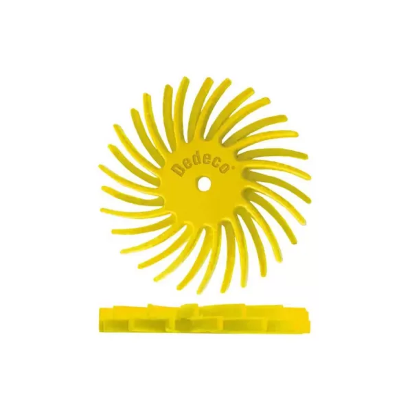 Dedeco Sunburst 7/8 in. Dual Radial Discs - 1/16 in. Coarse 80-Grit Arbor Rotary Cleaning and Polishing Tool (12-Pack)