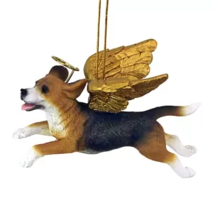 Design Toscano 2.5 in. Honor the Pooch Beagle Holiday Dog Angel Ornament