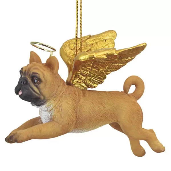 Design Toscano 3 in. Honor the Pooch Pug Holiday Dog Angel Ornament