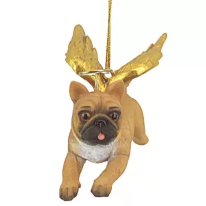 Design Toscano 3 in. Honor the Pooch Pug Holiday Dog Angel Ornament