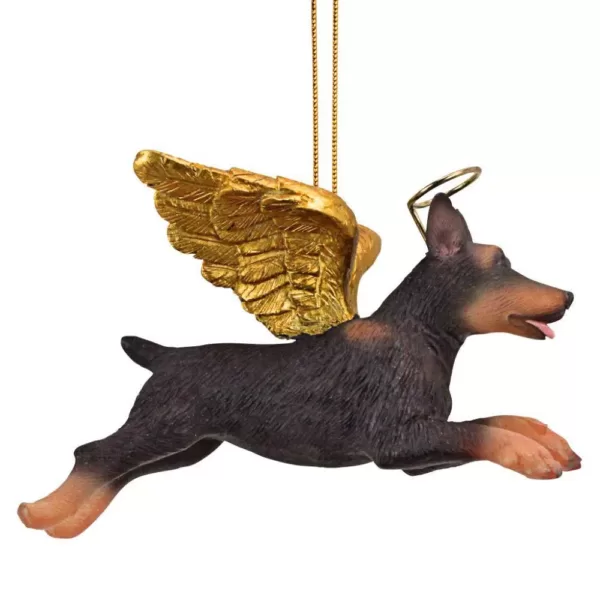 Design Toscano 2.5 in. Honor the Pooch Doberman Holiday Dog Angel Ornament