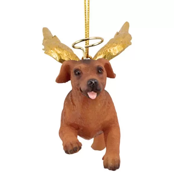 Design Toscano 3 in. Honor the Pooch Dachshund Holiday Dog Angel Ornament