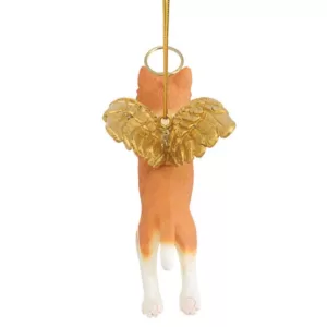 Design Toscano 2.5 in. Honor the Feline Orange Tabby Holiday Cat Angel Ornament