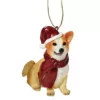 Design Toscano 3.5 in. Welsh Corgi Holiday Dog Ornament Sculpture