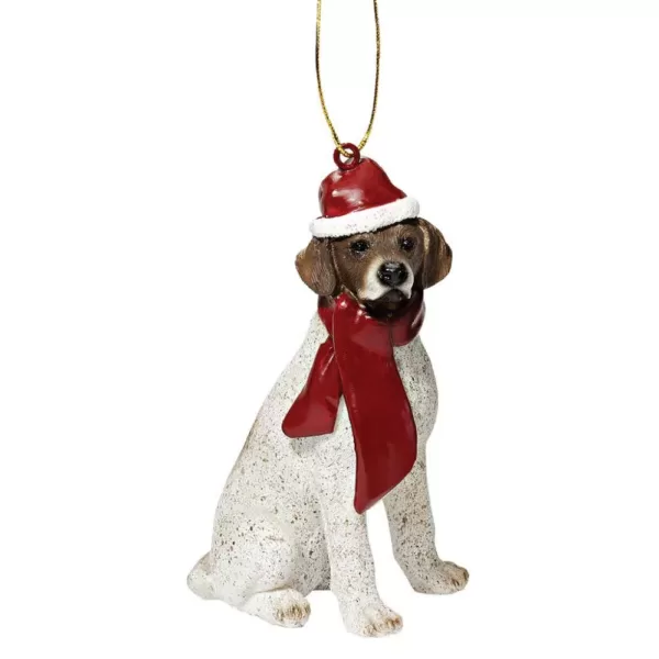 Design Toscano 3.5 in. Pointer Holiday Dog Ornament Sculpture