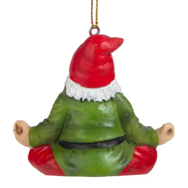 Design Toscano 2.5 in. Zen Gnome Holiday Ornament (3-Piece)