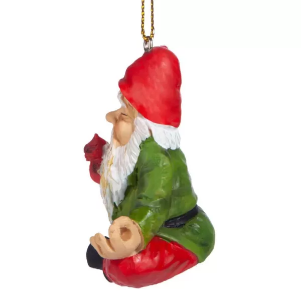 Design Toscano 2.5 in. Zen Gnome Holiday Ornament (3-Piece)