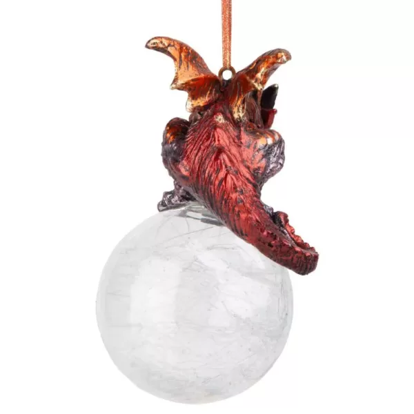 Design Toscano 3.5 in. The Pensive Percher Dragon 2018 Collectible Holiday Ornament