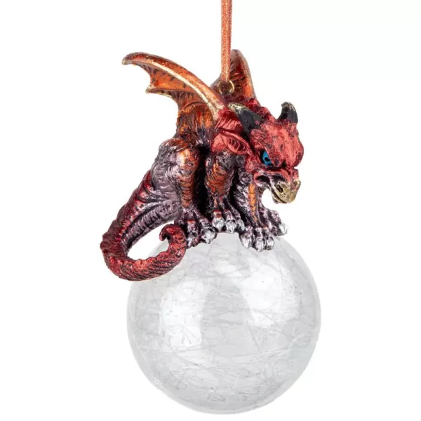 Design Toscano 3.5 in. The Pensive Percher Dragon 2018 Collectible Holiday Ornament