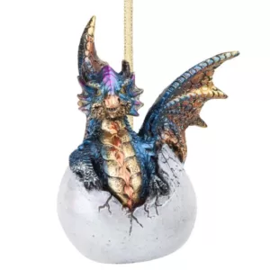 Design Toscano 3.5 in. Hard Boiled Dragon Hatchling Holiday Ornament