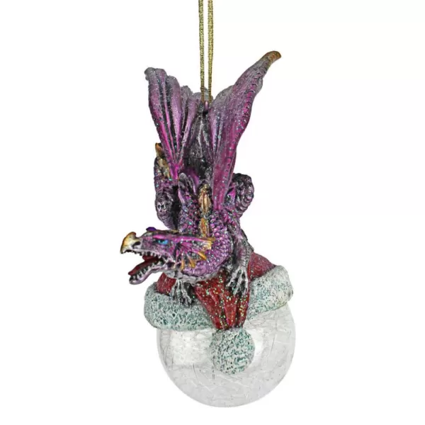 Design Toscano 6.5 in. North Pole Dragon Holiday Ornament