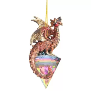 Design Toscano 3.5 in. Diamond Dragon Gothic Holiday Ornament