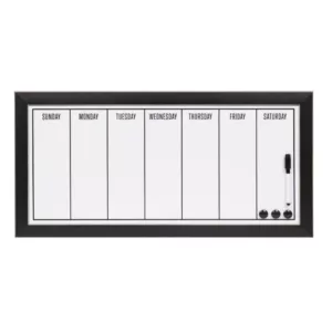 DesignOvation Wyeth Dry Erase Weekly Calendar Memo Board