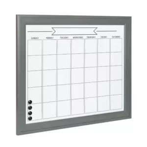 DesignOvation Bosc Monthly Dry Erase Calendar Memo Board