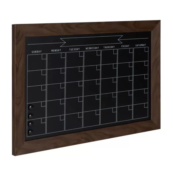 DesignOvation Beatrice Chalkboard Monthly Calendar Memo Board