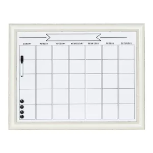 DesignOvation Macon Monthly Dry Erase Calendar Memo Board