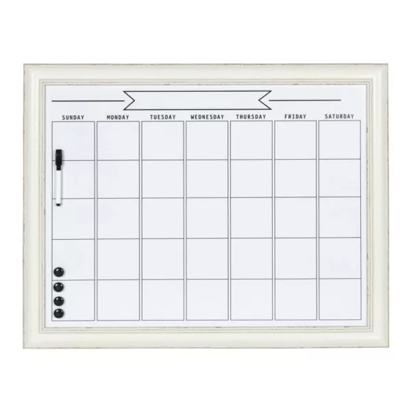 DesignOvation Macon Monthly Dry Erase Calendar Memo Board